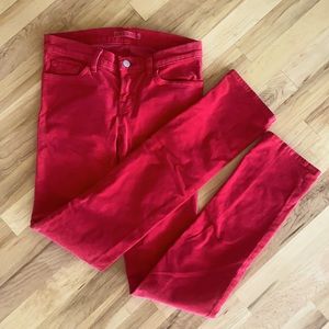 J. brand red corduroys